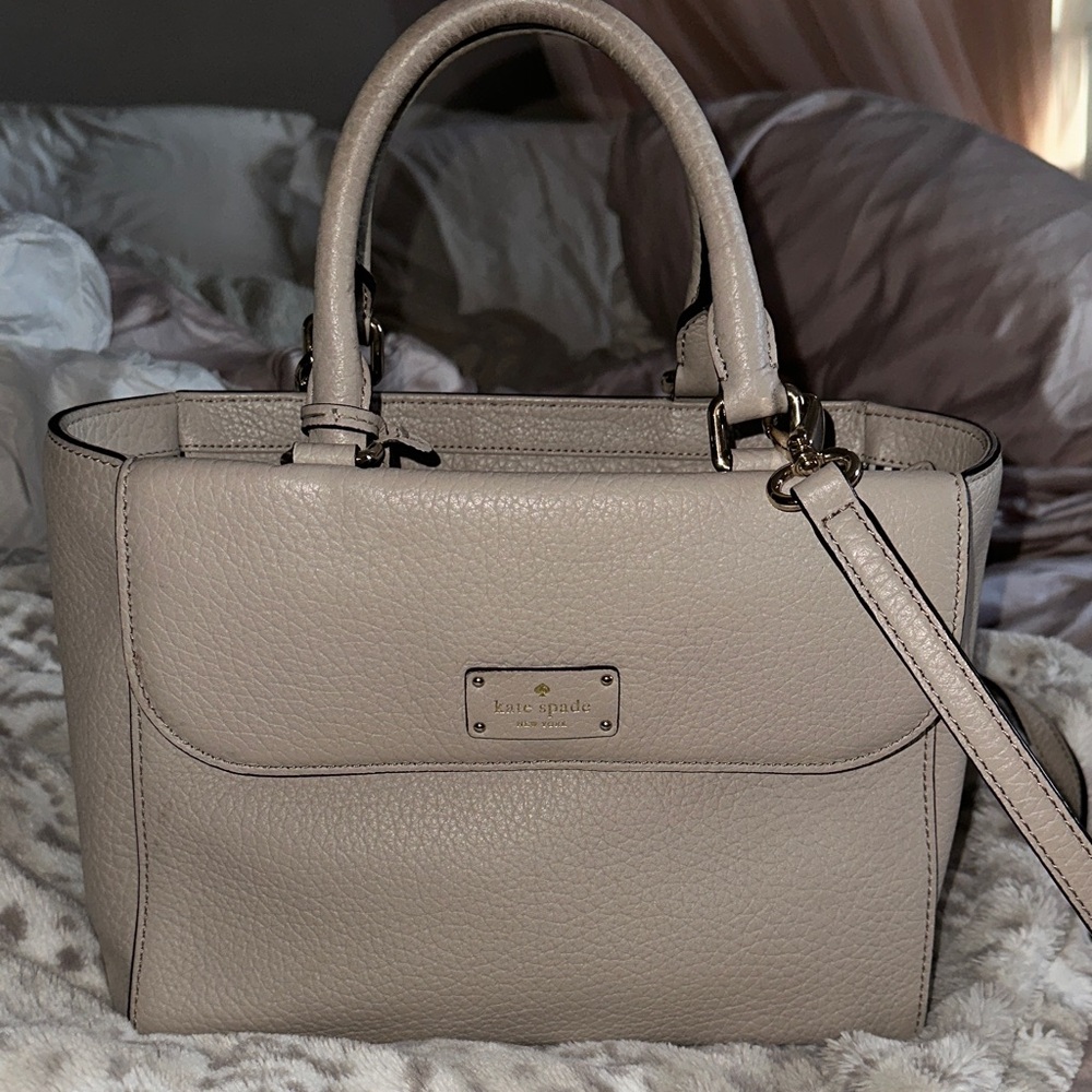 Kate Spade Taupe Leather Satchel